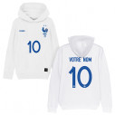 Team France soccer 2024 customizable - Kid\\'s hoodie - White - Caudie