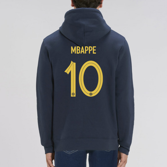 Équipe de France foot 2025 personnalisable - Hoodie enfant - Navy - Caudie