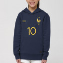 Équipe de France foot 2025 personnalisable - Hoodie enfant - Navy - Caudie
