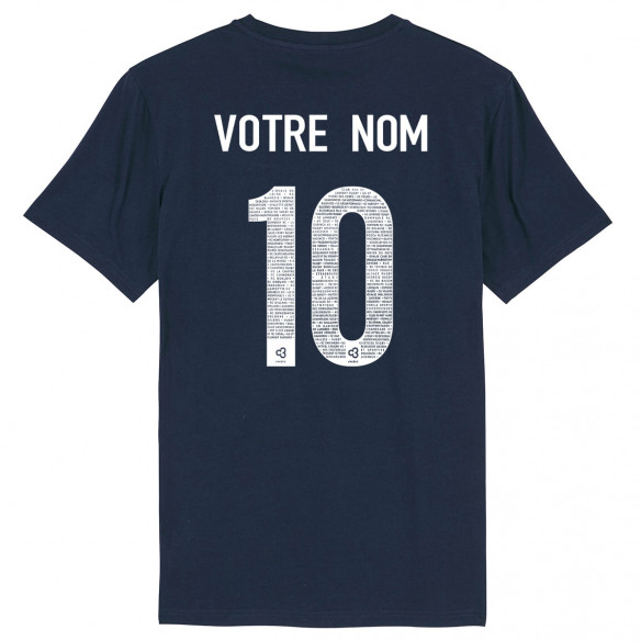Équipe de France rugby 2025 personnalisable - Tee-shirt homme - Navy - Caudie