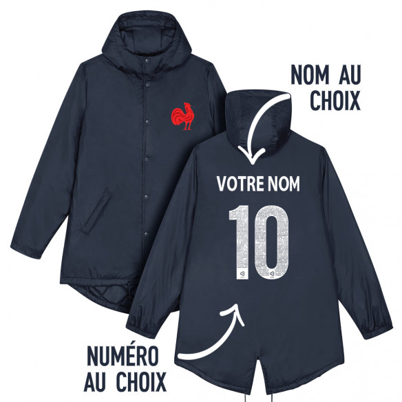 Équipe de France rugby 2025 personnalisable - Veste - Navy - Caudie