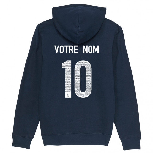 Équipe de France rugby 2025 personnalisable - Hoodie - Navy - Caudie