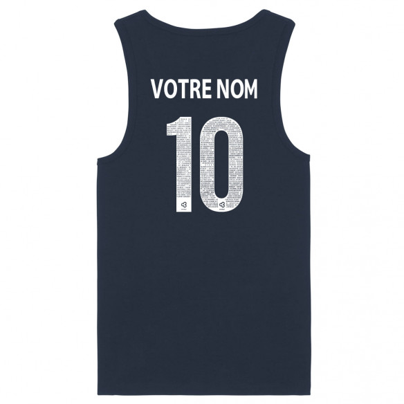 Équipe de France rugby 2025 personnalisable - Débardeur adulte - Navy - Caudie