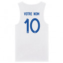 Équipe de France foot 2025 personnalisable - Débardeur adulte - Blanc - Caudie