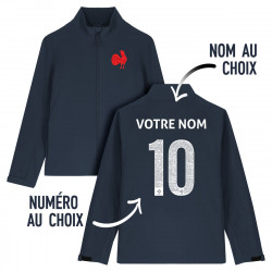 Équipe de France rugby 2025 personnalisable - Softshell - Navy - Caudie