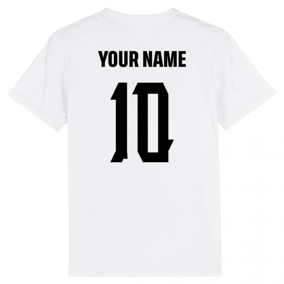 Équipe d'Angleterre rugby 2025 personnalisable - Tee-shirt enfant - Blanc - Caudie