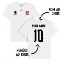Team England rugby 2025 customizable - Men's tee-shirt - White - Caudie