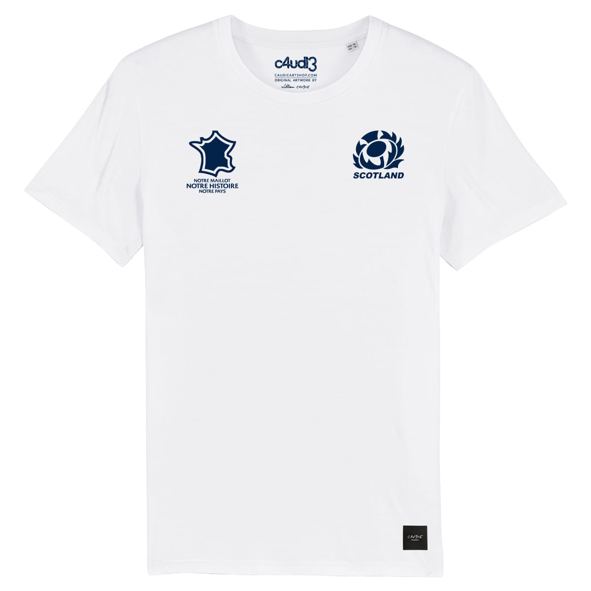 Équipe d Ecosse rugby 2025 personnalisable - T-shirt enfant - Blanc - Caudie