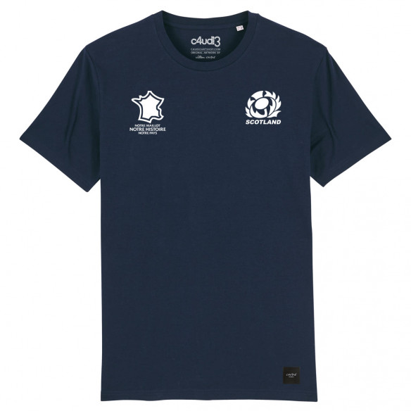 Équipe d'Ecosse rugby 2025 personnalisable - T-shirt - Navy - Caudie