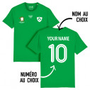Équipe d Irlande rugby 2025 personnalisable - T-shirt femme - Vert - Caudie