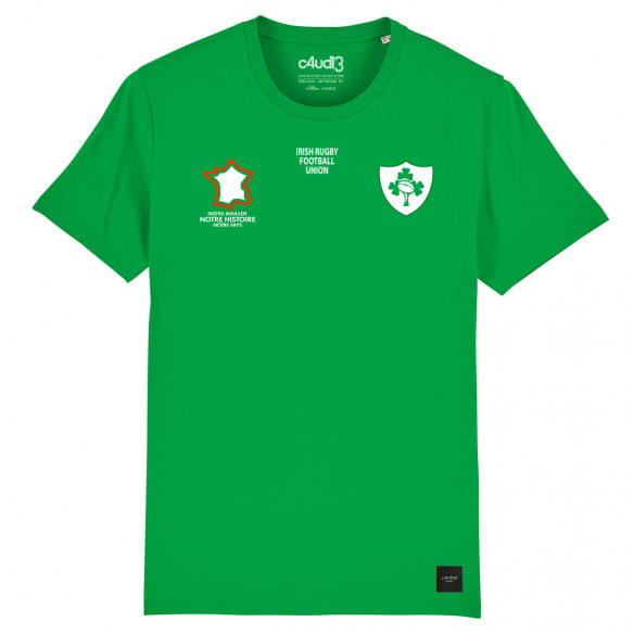 Équipe d'Irlande rugby 2025 personnalisable - Tee-shirt enfant - Vert - Caudie