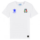 Équipe d Italie rugby 2025 personnalisable - T-shirt enfant - Blanc - Caudie