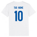 Équipe d\\\\'Italie rugby 2025 personnalisable - Tee-shirt enfant - Blanc - Caudie