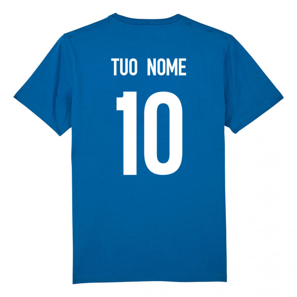 Équipe d'Italie rugby 2025 personnalisable - Tee-shirt homme - Bleu - Caudie