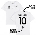 Team New Zealand rugby 2024 customizable - Kid's tee-shirt - White - Caudie