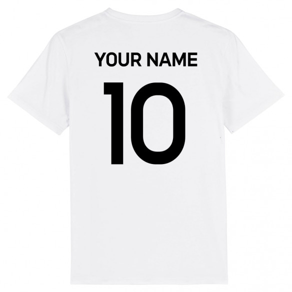 Équipe de Nouvelle-Zélande rugby 2025 personnalisable - Tee-shirt enfant - Blanc - Caudie