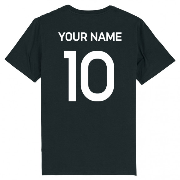 Équipe de Nouvelle-Zélande rugby 2025 personnalisable - Tee-shirt enfant - Noir - Caudie