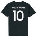 Équipe de Nouvelle-Zélande rugby 2025 personnalisable - Tee-shirt enfant - Noir - Caudie