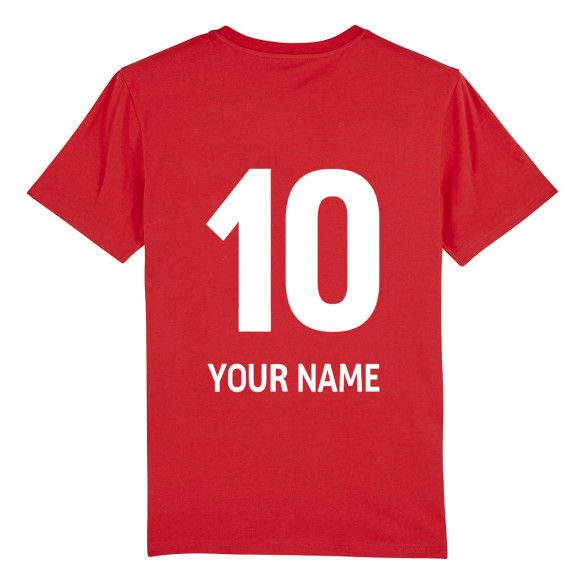 Équipe du Pays de Galles rugby 2025 personnalisable - Tee-shirt enfant - Rouge - Caudie