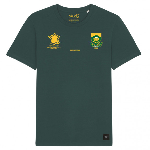 Équipe d'Afrique Du Sud - Springboks rugby 2025 personnalisable - T-shirt - Vert - Caudie