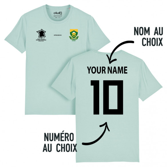 Équipe d Afrique Du Sud - Springboks rugby 2025 personnalisable - T-shirt femme - Caribbean blue - Caudie