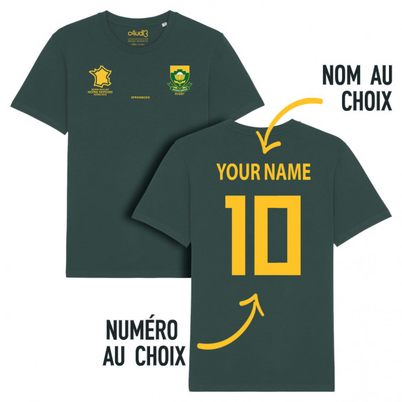 Team South Africa - Springboks rugby 2025 customizable - Men's tee-shirt - Green - Caudie