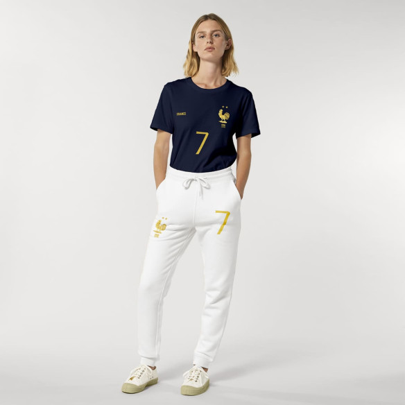 Équipe de France foot 2025 personnalisable - Jogging adulte - Blanc - Caudie