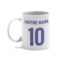 Équipe de France rugby 2025 personnalisable - Mug - Blanc - Caudie