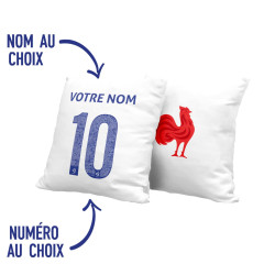 Team France rugby 2025 customizable - Cushion - White - Caudie