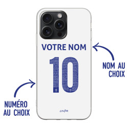 Équipe de France rugby 2025 personnalisable - Coque de téléphone - Blanc - Caudie