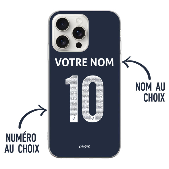 Team France rugby 2025 customizable - Phone case - Navy - Caudie