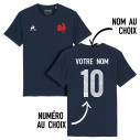 Team France rugby 2024 customizable - Kid\\'s tee-shirt - Navy - Caudie