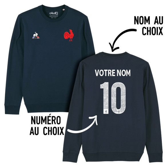 Équipe de France rugby 2025 personnalisable - Sweat - Navy - Caudie