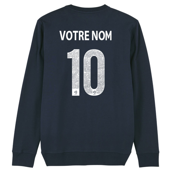 Équipe de France rugby 2025 personnalisable - Sweat - Navy - Caudie