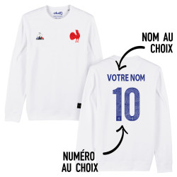Équipe de France rugby 2025 personnalisable - Sweat - Blanc - Caudie 2