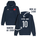 Team France rugby 2024 customizable - Kid\\'s hoodie - Navy - Caudie
