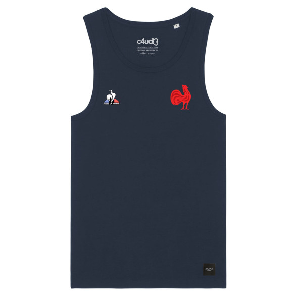 Équipe de France rugby 2025 personnalisable - Débardeur adulte - Navy - Caudie