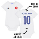 Team France rugby 2024 customizable - Baby\\'s body - White - Caudie