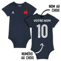 Team France rugby 2024 customizable - Baby\\'s body - Navy - Caudie