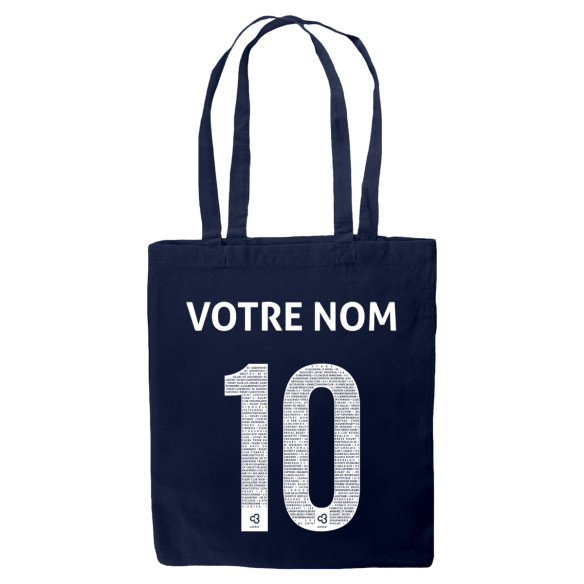 Équipe de France rugby 2025 personnalisable - Tote bag - Navy - Caudie