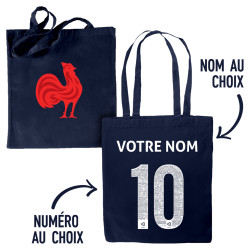 Team France rugby 2025 customizable - Tote bag - Navy - Caudie
