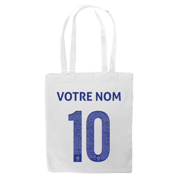 Équipe de France rugby 2025 personnalisable - Tote bag - Blanc - Caudie