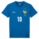 Équipe de France foot 2025 personnalisable - Tee-shirt enfant - Bleu - Caudie