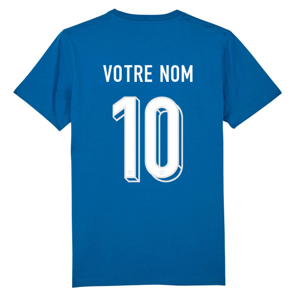 Équipe de France foot 2025 personnalisable - Tee-shirt enfant - Bleu - Caudie