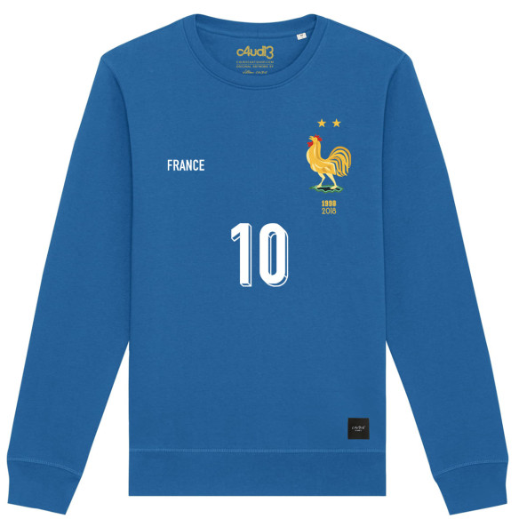 Team France soccer 2025 customizable - Sweat - Blue - Caudie