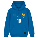 Team France soccer 2024 customizable - Hoodie - Blue - Caudie