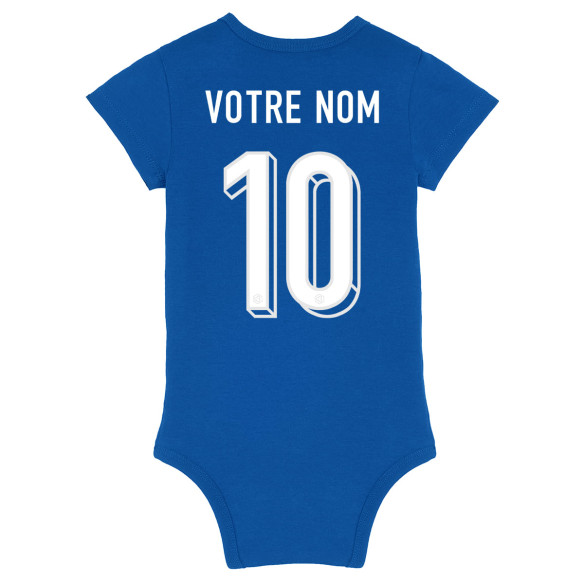 Équipe de France foot 2025 personnalisable - Body bébé - Bleu -