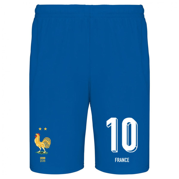 Équipe de France foot 2025 personnalisable - Short adulte - Bleu - Caudie