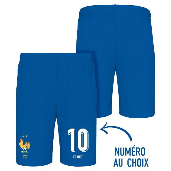 Équipe de France foot 2025 personnalisable - Short adulte - Bleu - Caudie