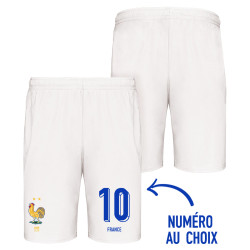 Équipe de France foot 2025 personnalisable - Short adulte - Blanc - Caudie 2